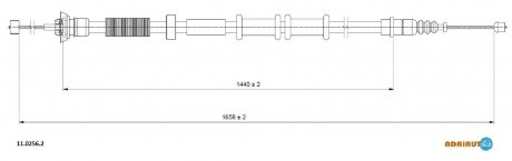 Трос стояночного тормоза правий ADRIAUTO 1102562