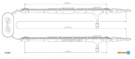 Трос ручного тормоза ADRIAUTO 110292