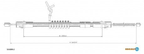 Трос ручного тормоза FORD ADRIAUTO 1302051 (фото 1)