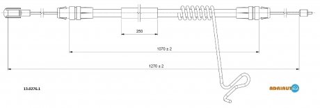 Трос остановочных тормозов ADRIAUTO 1302761 (фото 1)