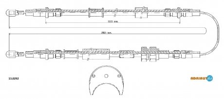 Трос ручного тормоза ADRIAUTO 130292