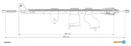 Трос остановочных тормозов ADRIAUTO 2802491