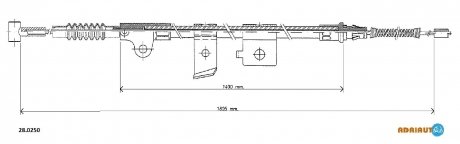 Трос ручного тормоза ADRIAUTO 280250