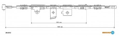 Трос ручного тормоза ADRIAUTO 280252