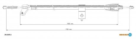 Трос стояночного гальма ADRIAUTO 2802691