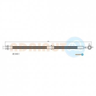 Шланг тормозной гидравлический ADRIAUTO 28.1243.1