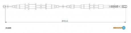 Трос ручного тормоза ADRIAUTO 330209
