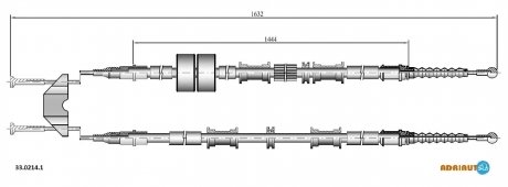 Тросик гальма стоянки ADRIAUTO 3302141