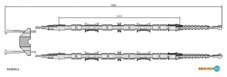 Трос ручного гальма ADRIAUTO 3302151 (фото 1)