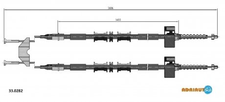 Трос ручного гальма ADRIAUTO 330282