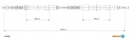 Трос ручного тормоза ADRIAUTO 330290