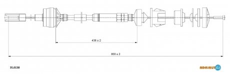 Трос сцепления ADRIAUTO 350138
