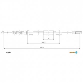 Трос стояночного тормоза ADRIAUTO 35.0214.1
