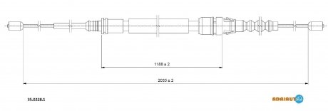 Трос ручного гальма ADRIAUTO 3502281
