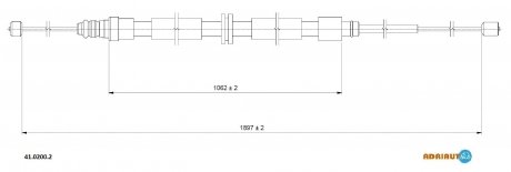 Трос зупиночних гальм ADRIAUTO 4102002