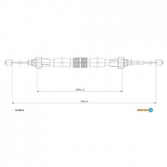 Трос ручного гальма Renault Duster задній ADRIAUTO 41.0201.2