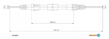 Трос ручного гальма ADRIAUTO 4102101 (фото 1)