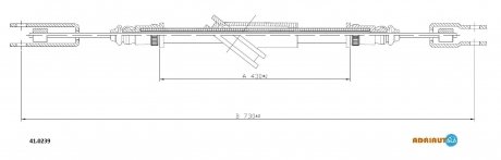 Трос ручного тормоза ADRIAUTO 410239