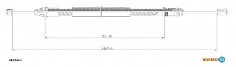 Трос остановочных тормозов ADRIAUTO 4102461