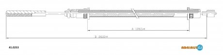 Трос ручного тормоза ADRIAUTO 410253