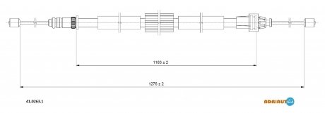 Трос ручного тормоза ADRIAUTO 4102631