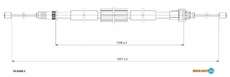 Трос стояночного тормоза ADRIAUTO 4102681 (фото 1)