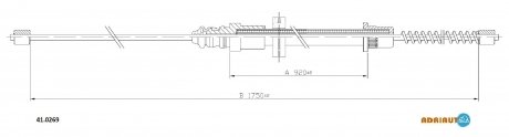 Трос ручного тормоза ADRIAUTO 410269