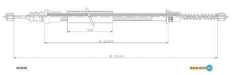 Трос ручного гальма ADRIAUTO 410276