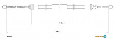 Трос тормозной RENAULT Twingo II all RH4/07- ADRIAUTO 4102841