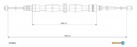 Трос ручного гальма ADRIAUTO 4102921 (фото 1)