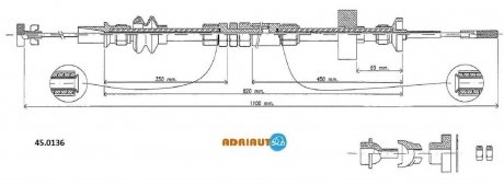 Трос сцепления ADRIAUTO 450136