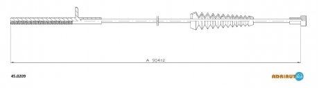 Трос ручного тормоза ADRIAUTO 450209