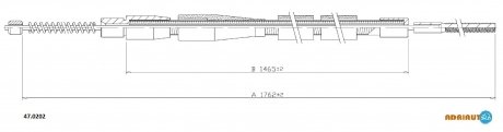 Трос ручного тормоза ADRIAUTO 470202