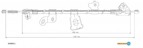 Трос стояночного гальма ADRIAUTO 5202211 (фото 1)