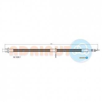 Шланг тормозной гидравлический ADRIAUTO 52.1229.1