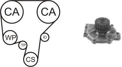 Насос води + комплект зубчастого ременя AIRTEX WPK146502