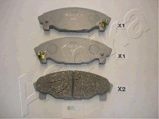 Гальмівні колодки, дискове гальмо (набір) ASHIKA 5006699