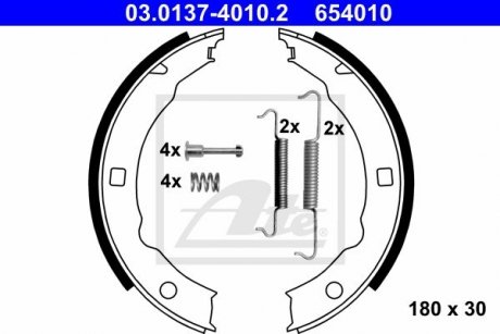 Комплект тормозных колодок, стояночная тормозная система ATE 03.0137-4010.2