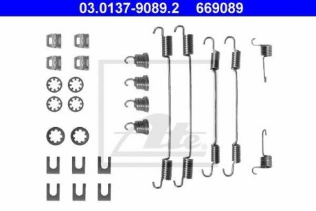 Монтажний набір гальмівних колодок ATE 03013790892