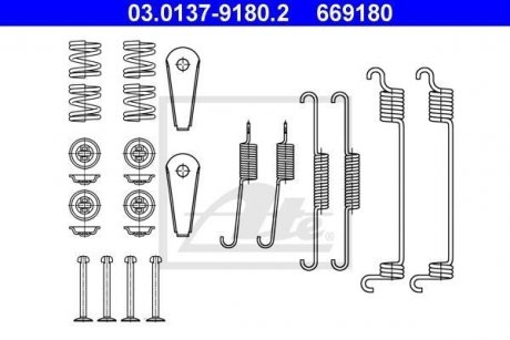 Монтажний набір гальмівних колодок ATE 03013791802 (фото 1)