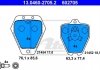 Тормозные колодки, дисковый тормоз (набор) ATE 13046027052 (фото 1)