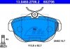 Комплект тормозных колодок, дисковый тормоз 13.0460-2706.2 ATE 13046027062 (фото 1)