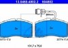 Комплект тормозных колодок, дисковый тормоз 13.0460-4802.2 ATE 13046048022 (фото 1)