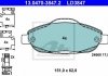 Комплект тормозных колодок, дисковый тормоз 13.0470-3847.2 ATE 13047038472 (фото 1)