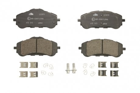 Дисковые тормозные колодки, комплект ATE 13.0470-3870.2