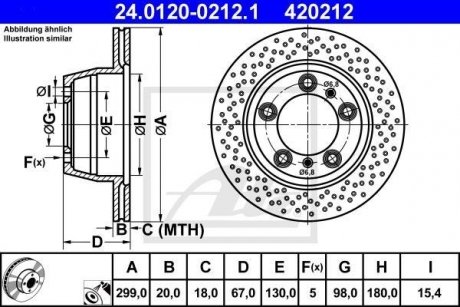Тормозной диск 24.0120-0212.1 ATE 24012002121