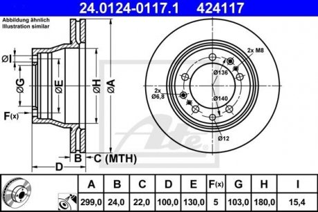 Диск гальмівний ATE 24012401171