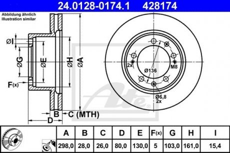 Гальмівний диск ATE 24012801741