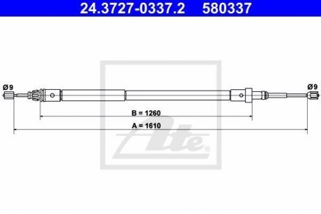 Трос ручного тормоза ATE 24372703372