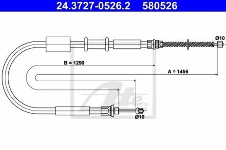 Трос ручного тормоза ATE 24372705262